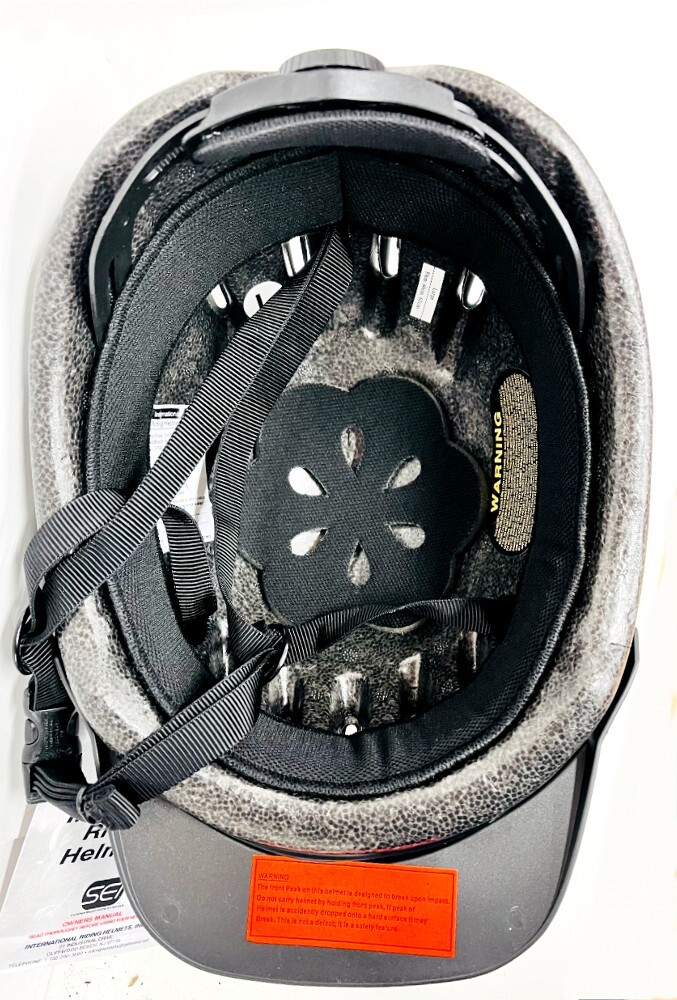 INTERNATIONAL EQUI-LITE BLACK RIDING HELMET LARGE NIB | eBay