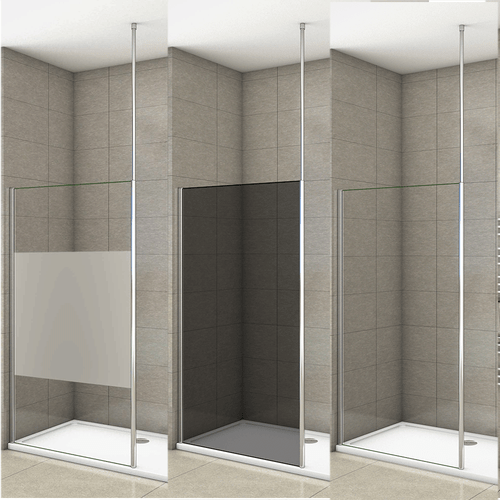 8mm Nano ESG Duschwand Dusche Walkin Duschtrennwand Duschabtrennung Duschkabine - Bild 1 von 22