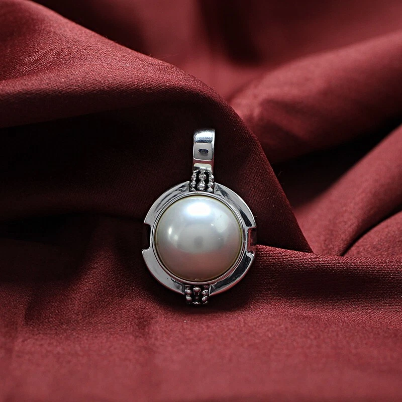 QVC Michael Dawkins Sterling Silver Simulated Pearl Enhancer