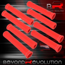 For Volvo 8 Piece Heat Spark Plug Wire Tube Insulator Thermal Wrap Motor Red
