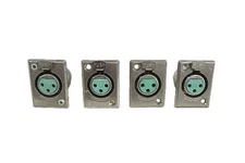 Switchcraft D3F XLR Female Panel Mt Connector, Set of 4 - NOS, Free Shipping