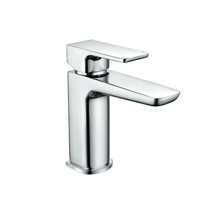 WELOVE Modern Bathroom Sink Mini-Mono Tap & FREE Waste Single Lever Brass Chrome Square
