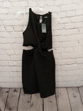 Wild Fable Black Twist Front Cut Out Mini Dress Size M
