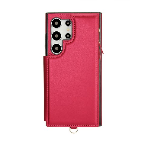 Leather Card Wallet Flip Case For Samsung S24 Ultra S23 S22 S21 Crossbody Strap - Picture 59 of 66