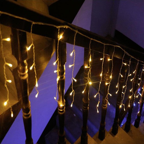 AC 110V 96 LED Curtain Fairy String Party Lights Xmas Waterproof Christmas Decor - Picture 15 of 15