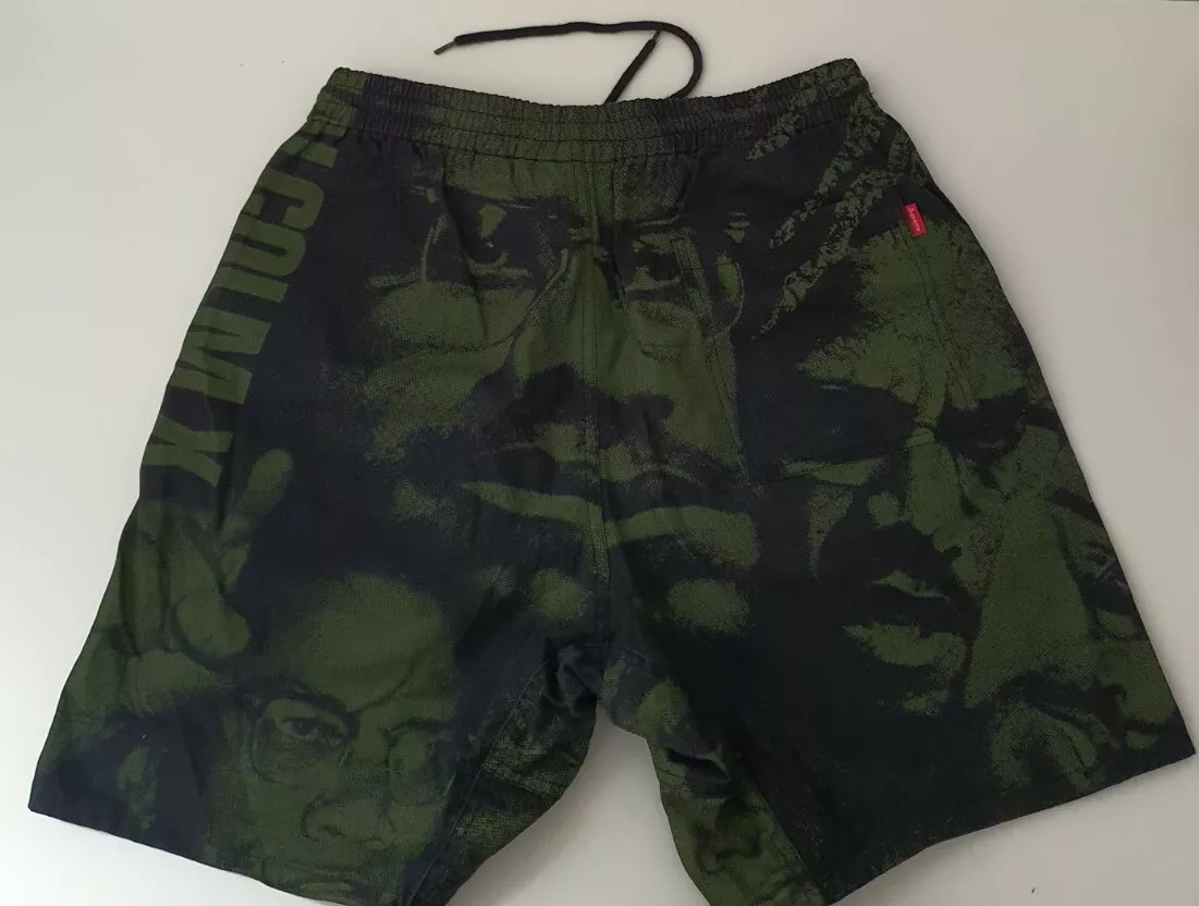 Short SS15 Supreme Malcolm X noir taille S petit short rare 2015 vintage