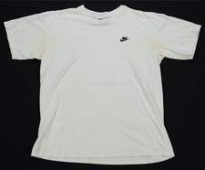 Rare VTG NIKE Spell Out Swoosh T Shirt 90s 2000s Made In USA Black Tag White L