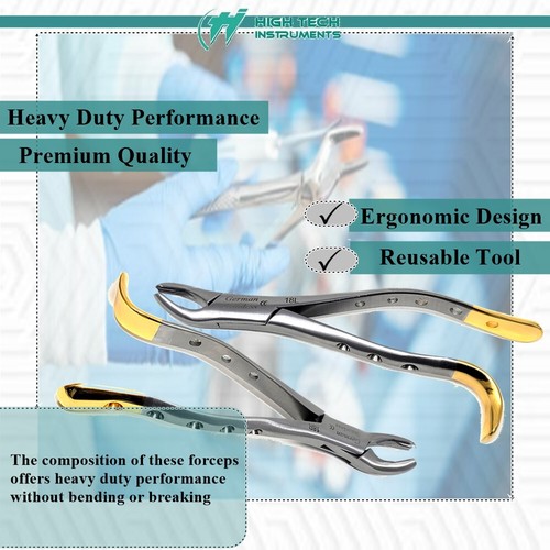 Dental Extracting Forceps 18L & 18R Surgical Tooth Extraction Tools German Steel - Picture 3 of 3