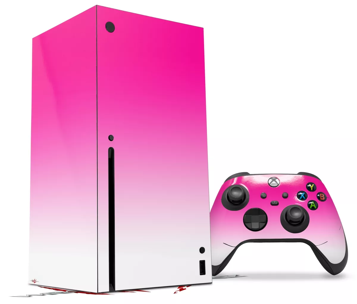 Skin Set for XBOX Series X Smooth Fades White Hot Pink