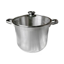 12 Quarts Stainless Steel Stockpot Cooking Pot Glass Lid Boiling Pot Cookware