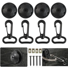 Car Floor Envelope Cargo Net Fastener Hook with Screw Adhesive Tape Anchors Kit