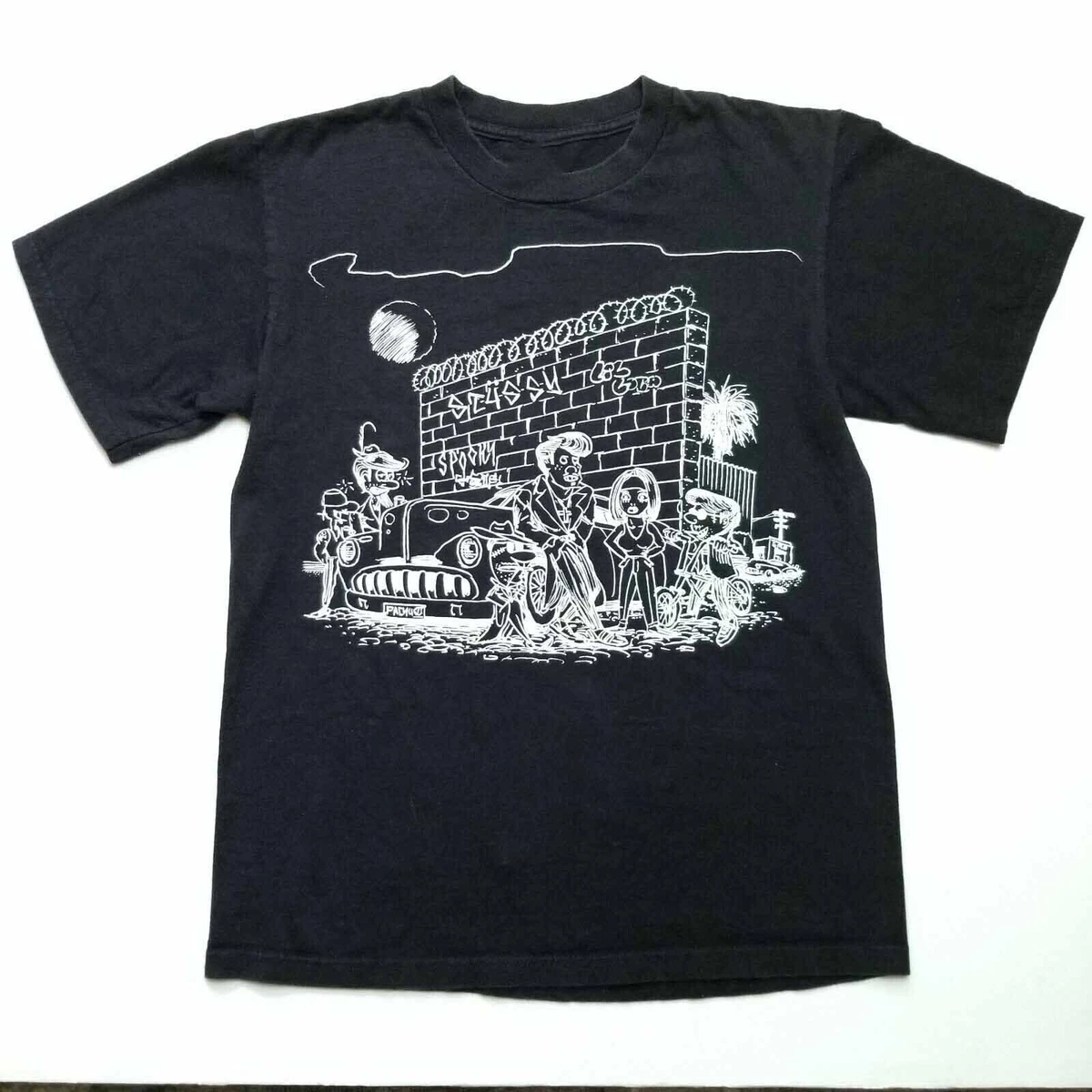 Vtg 00s Stussy Customade Gary Panter Jimbo Shirt Black Unisex S-5XL NE1420