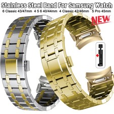 Steel Band For Samsung Galaxy Watch6 Classic 43/47mm 6 5 4 40 44mm Metal Strap
