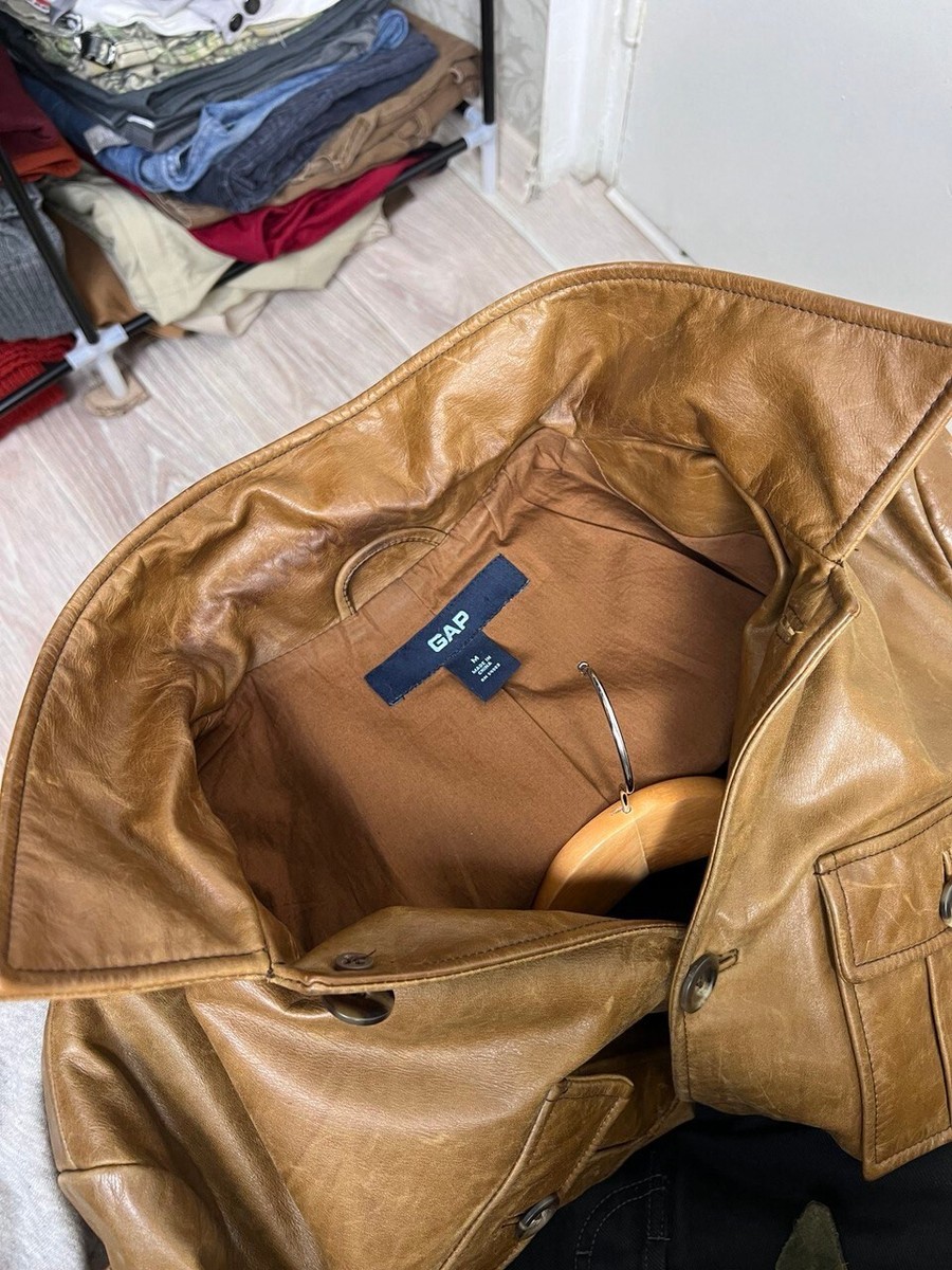 ジャケット・アウター GAP leather jacket brown s-l400.jpg