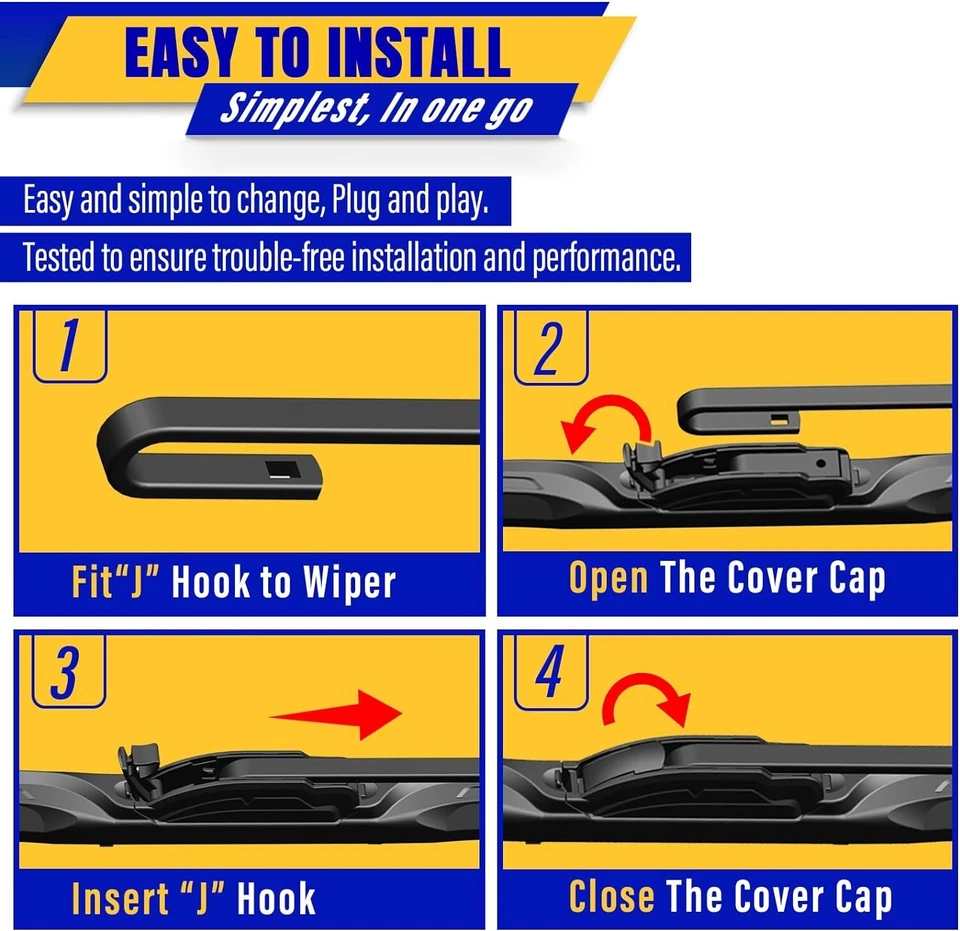 Juego de 3 limpiaparabrisas para Subaru Legacy/Outback/Forest 24"/18"/14" Foto 4 de 4