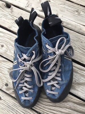 Evolv Defy Trax Rock Climbing Shoes Mens 11 Blue Suede Lace Up Made in USA VTR3D Evolv VTR3D Rock Climbing Shoes Blue Suede Trax USA Size 7  main image 4