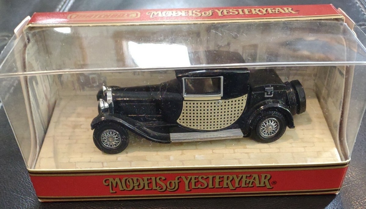 Matchbox Models of Yesteryear 1928 Bugatti T44 Black YY024 A/D NIB