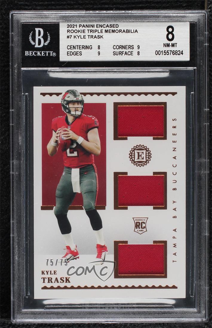 Kyle Trask Panini Encased Rookie Triple Memorabilia #RTMKTR Pearl