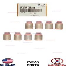 Genuine Exhaust Valve Stem Seals 8pcs ⭐ HYUNDAI KIA 1.4L 1.6L *See Compatibility