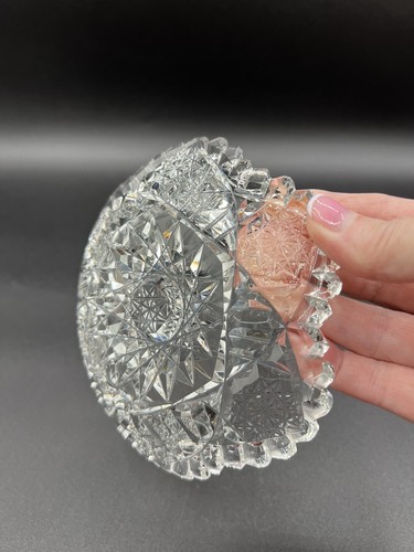 Antique American Brilliant Cut Glass Trinket Dish - Picture 2 of 9