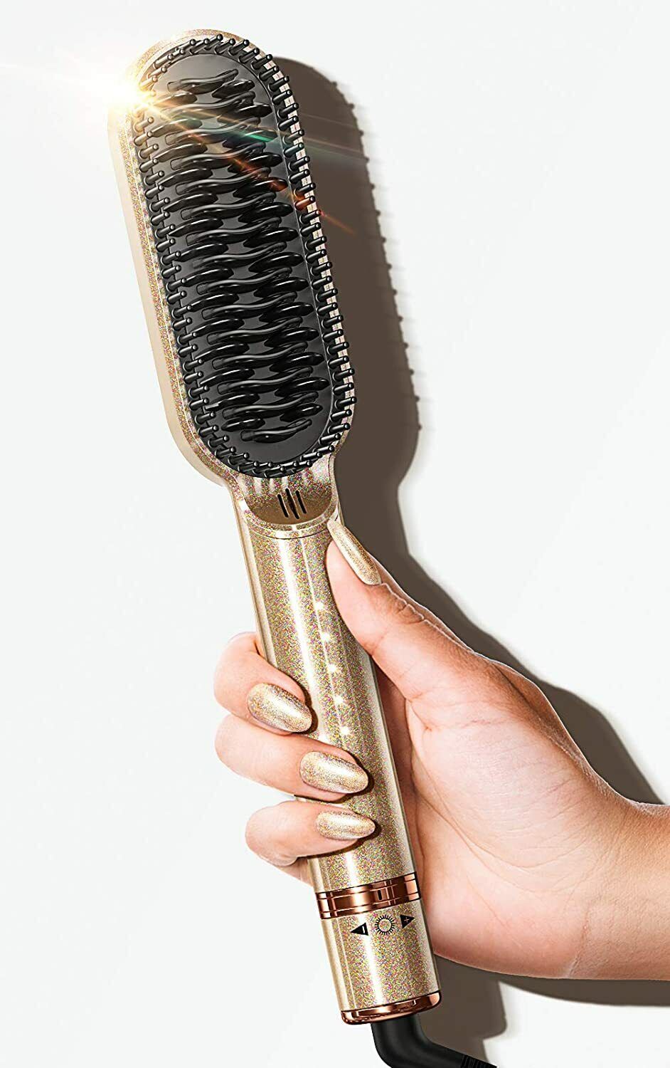FURIDEN Ceramic Hair Straightener Brush, Straightening Brush for Thick Hair,...  | eBay