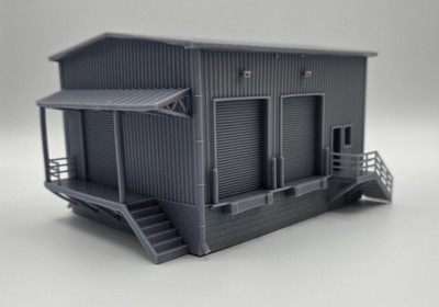 HO Scale Industrial Freight Warehouse   Loading Dock Building
