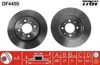 2X Bremsscheibe TRW DF4455 FüR EU EV Honda EP Civic 7 Hatchback Ctdi EP4 EU9