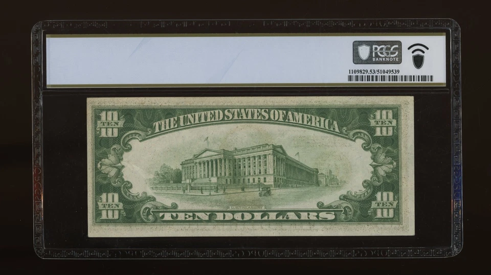 DBR 1928-B $10 DGS FRN Chicago Fr. 2002-Gdgs PCGS-B 53 Serial G27677565A - Image 2 of 2