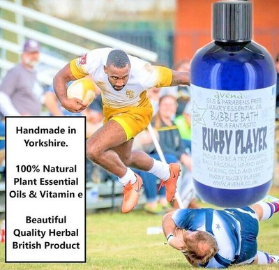 Schaumbad Geschenk für Rugbyspieler natürliche Pflanzenöle hergestellt in Yorkshire von Hand