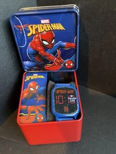 Spiderman Kids Touch Screen LED Watch In Metal Gift Box