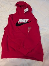 Nike Kids' Red Fleece Hoodie Size Large
