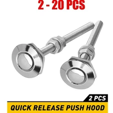 Quick Hood Bonnet Release Lock Clip Car Latch Bumper 2-20X Silver