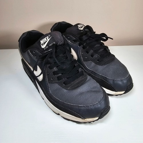 Nike Air Max 90 Mens 10.5 Black White Running Shoes Low CN8490-002 - Picture 3 of 11