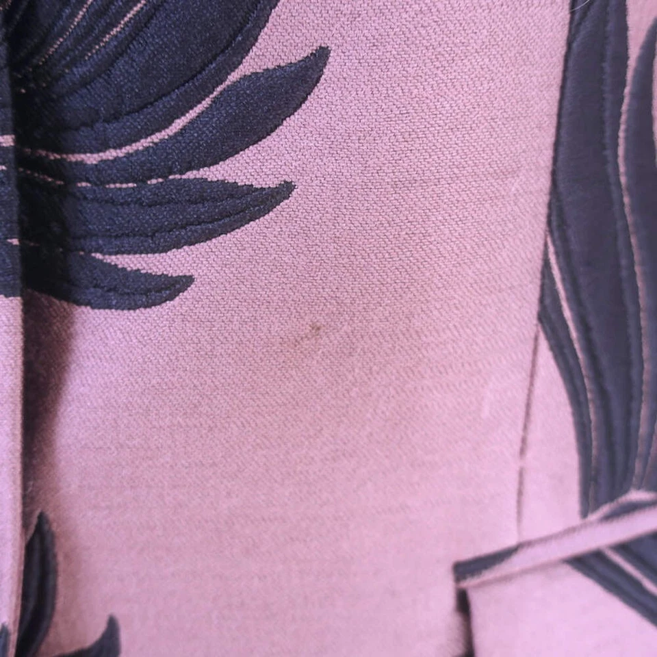Blazer jacquard Dries Van Noten mistura de seda orquídea tamanho 36 jaqueta de dois botões - Imagem 3 de 4