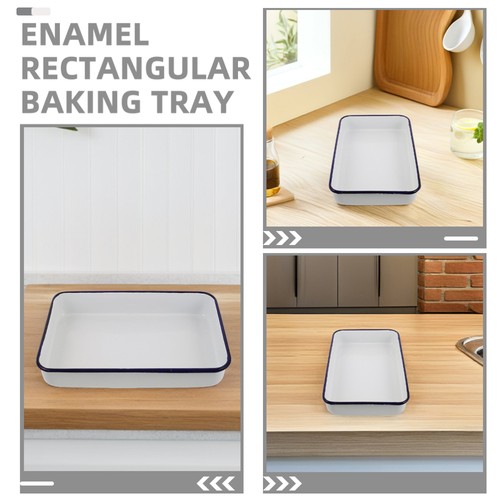 Enamel Baking Pan Lasagna Dish Cooking Trays for Oven Dishes Casserole - Picture 7 of 12
