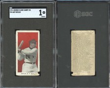 1911 E94 George Close Candy Art Devlin Red Background ~ SGC 1 ~ NY Giants
