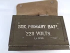 WW2-era Military Battery Box 228v Empty Has Protection Flap and Carry Strap