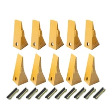 10X 6737325 Bucket Teeth with 6737326 Flexpins for Bobcat Style Mini Excavator
