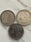 Morgan Silver Dollar Lot 1882, 1887, 1921 $1 Coins Circulated Business Strike
