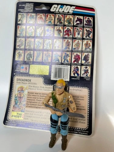 GI Joe ARAH Buzzer v1 Dreadnok Almost Complete, New o-ring, Full file card