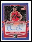 2024-25 Donruss Optic Signature Blue #SS-CHM Ulrich Chomche #/25 Raptors RC SP