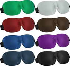 8 Pack 3D Eye Sleep Mask Night Blindfold Light Blocker for Sleeping Napping