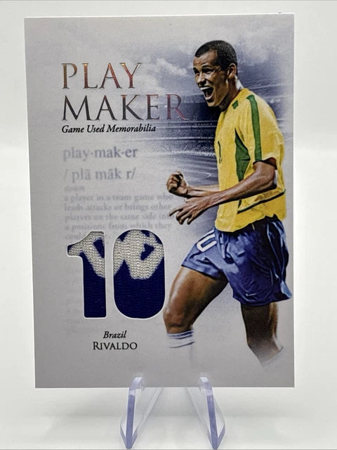 Rivaldo 2025 Futera Unique Play Maker Patch 1/1 #PM13 Brazil Barcelona Rare Card