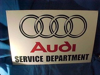 Contemporary AUDI SERVICE DEPARTMENT Tin Litho SIGN 18 x 12