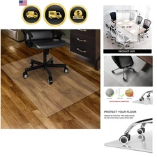 Clear Chair Mat for Hard Floors 36 x 48 Inches Transparent Office Home Protec...