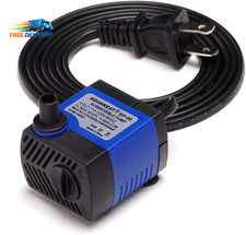 Small Fountain Pump, 80 GPH Submersible Water Pump for Aquarium Fish Tank, Outdo