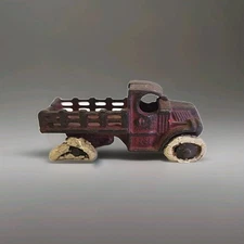 Antique 3.5" Arcade Toys AC Williams Cast Iron C Cab Stake Mack Truck