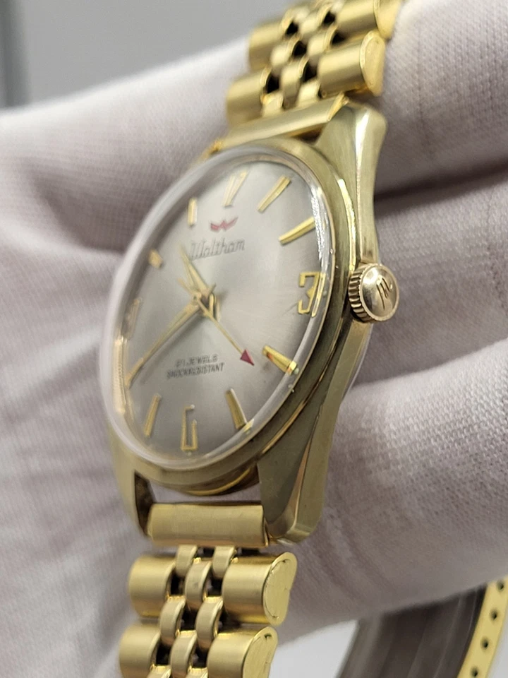 [NEAR MINT] 1960'S Waltham Watch 21 Jewels Shockresistant Waterproof Vintage  - Image 4 of 4
