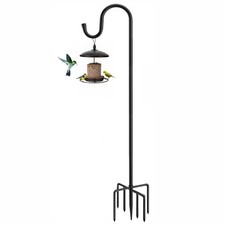 60" Shepherds Hooks for Outdoor, Heavy Duty Bird Feeder Pole for Hummingbird Fee