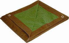 11014 Medium Duty Tarp, 10X14 Feet, Brown/Green